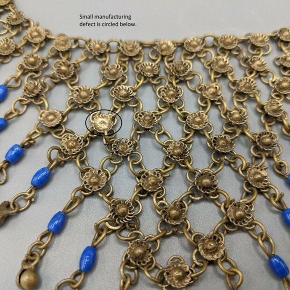 Vintage Cannetille Etruscan Revival Bib Necklace - Picture 5 of 11